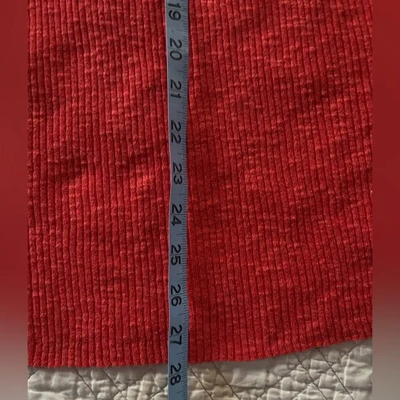 Eileen Fisher Open Front Cardigan Dark Coral Organic Linen & Cotton Slub Sz XL - Picture 7 of 7